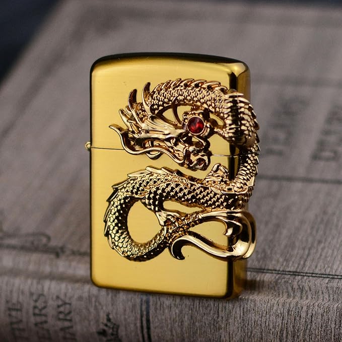 Embossed Zodiac Dragon Lighter Shell - Image 3