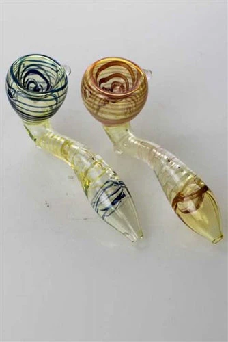 4.5 in. Sherlock shape soft glass Hand Pipe