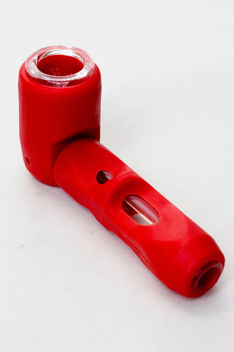 Silicone hand pipe with multi holes glass bowl and tube - Image 4