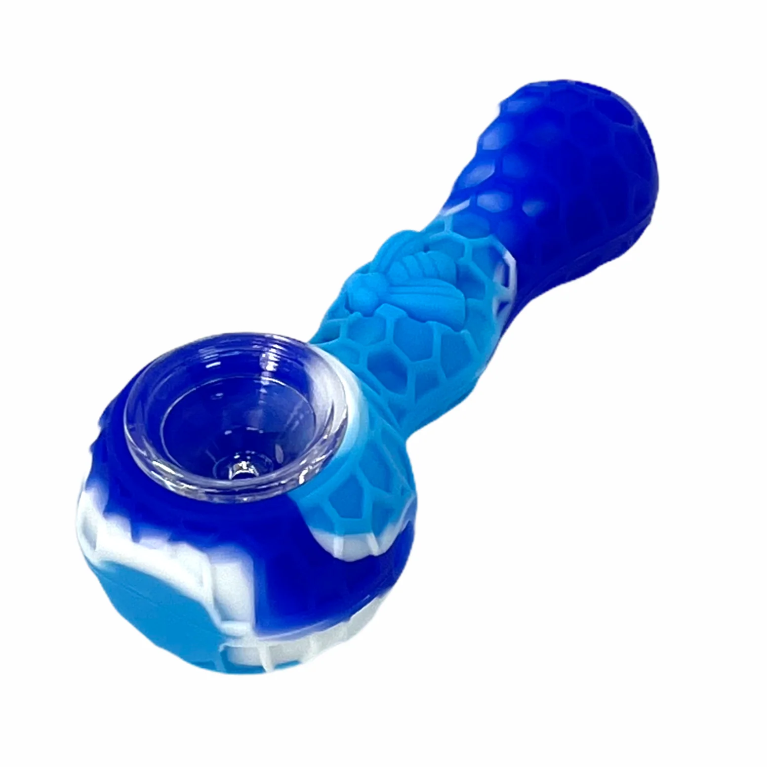 Honey Bee 4" Silicone Hand Pipe with Glass Bowl and Tool - Image 7