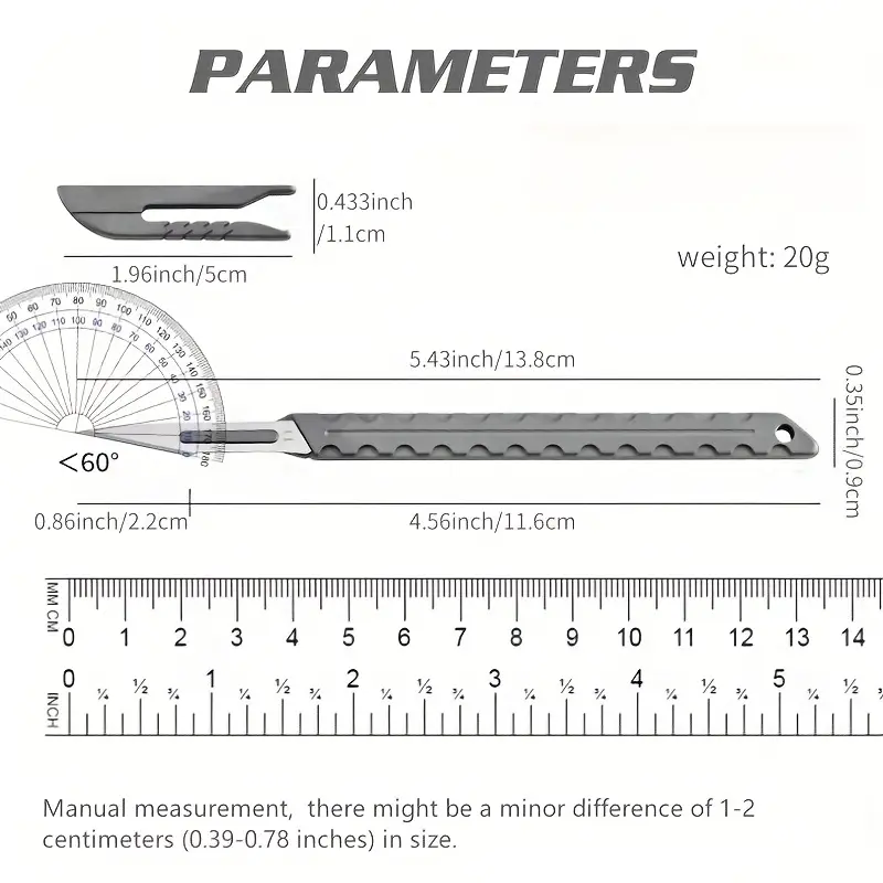 Titanium Alloy Carving Knife Handle w/ 10 Carbon Steel Blades - Image 3