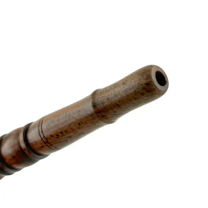 5" Classic Long-Style Design Wooden Pipe w/ Marble Bowl - Image 2