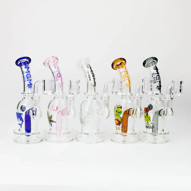 6.5" MGM Glass 2-In-1 Bubbler W/ Graphic [C2673]