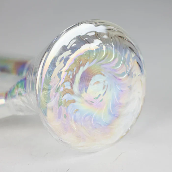 8" Shiny Beaker Bong w/ Ribbed Base - Image 2