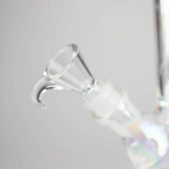 8" Shiny Beaker Bong w/ Ribbed Base - Image 5