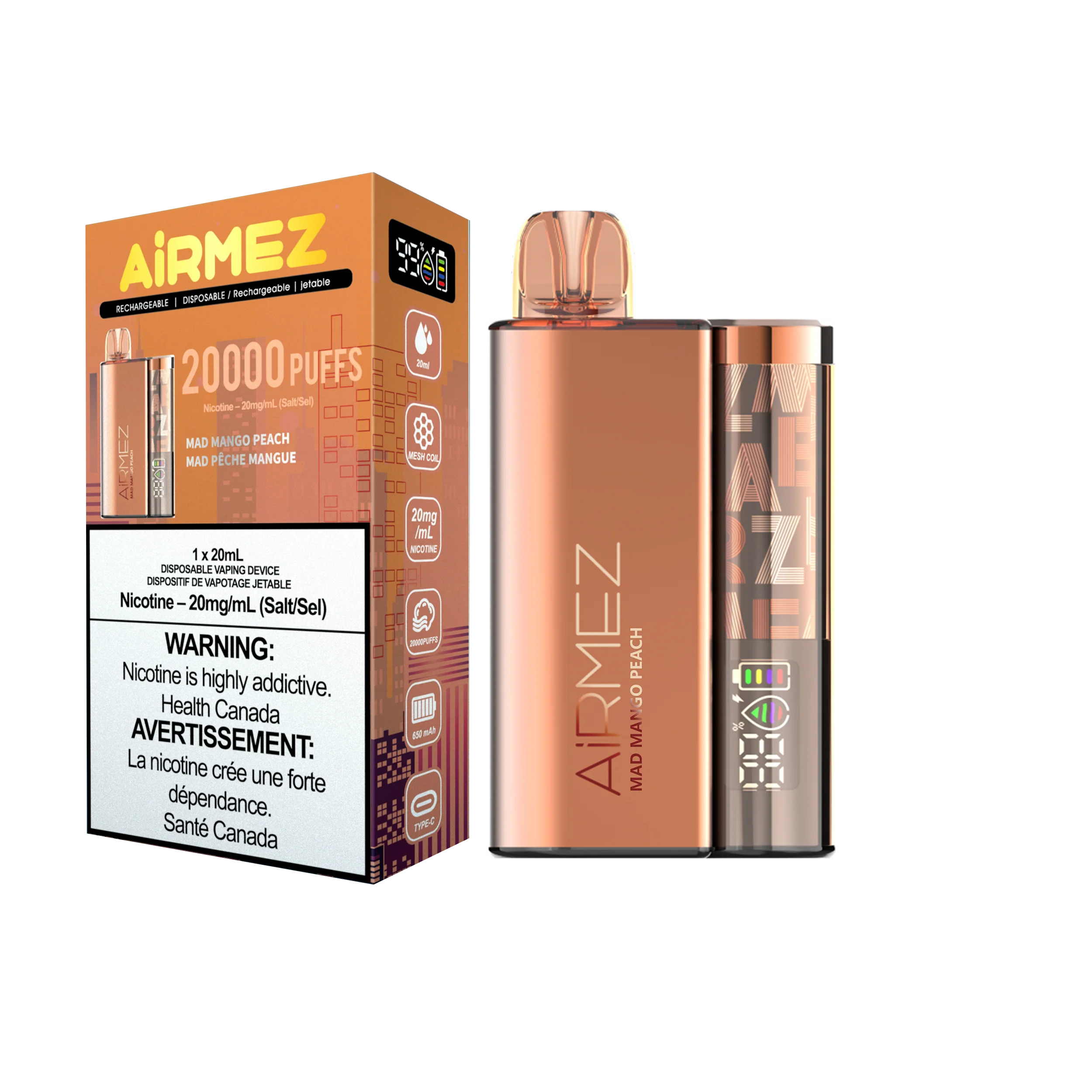 Airmez 20K Rechargeable Disposable Vape 20mL **Launch Special** - Image 5