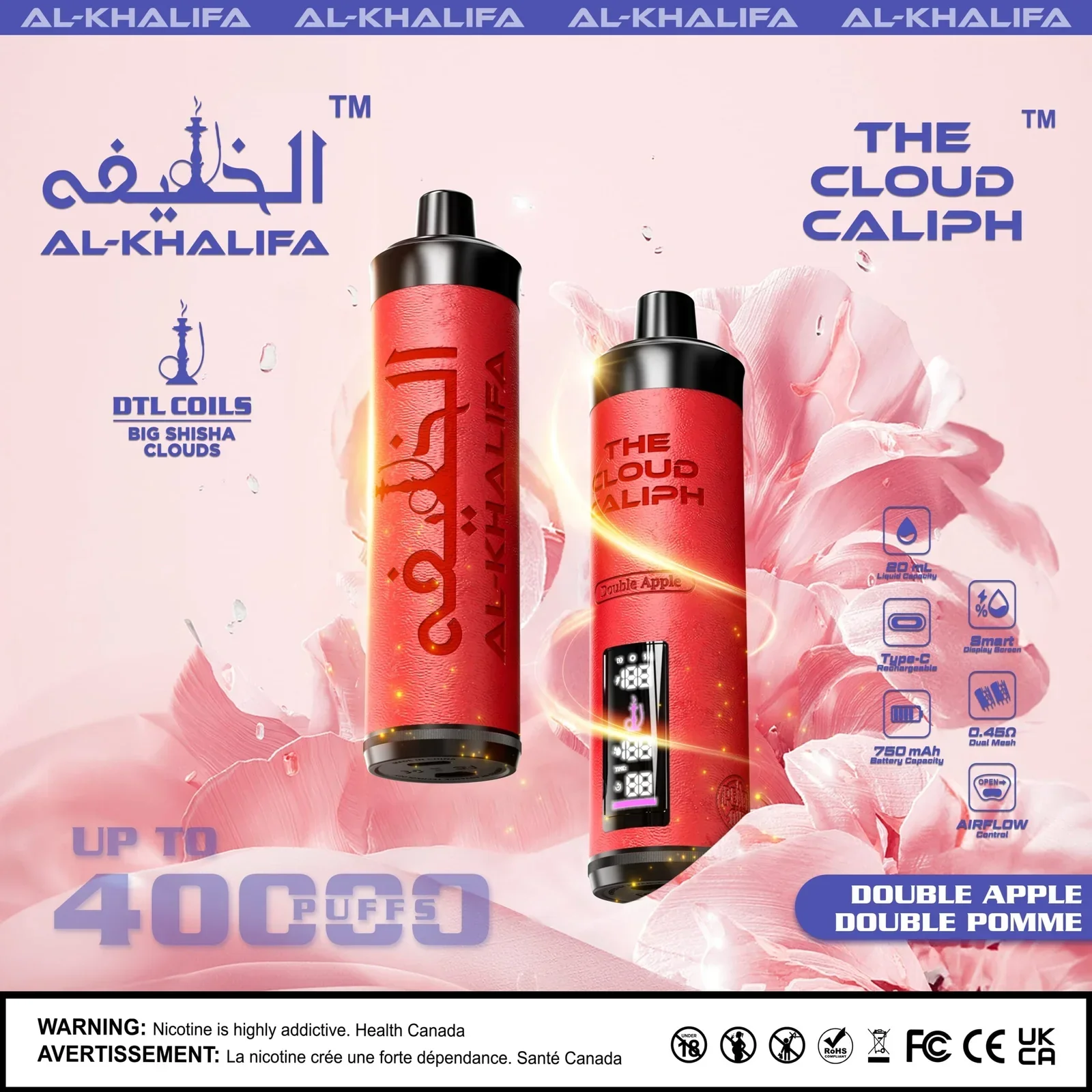 Al Khalifa - The Cloud Caliph Rechargeable Disposable Vape 20mL - Image 2