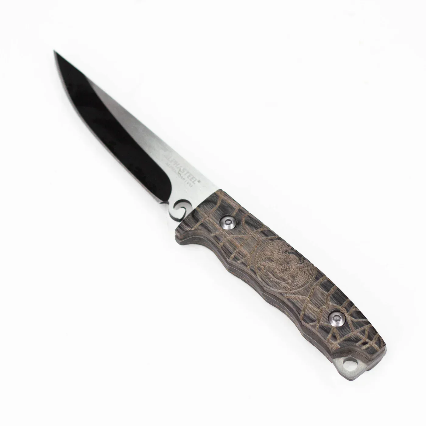 ALPHASTEEL - 8" Full Tang Fixed Blade Hunting Knife - Image 3