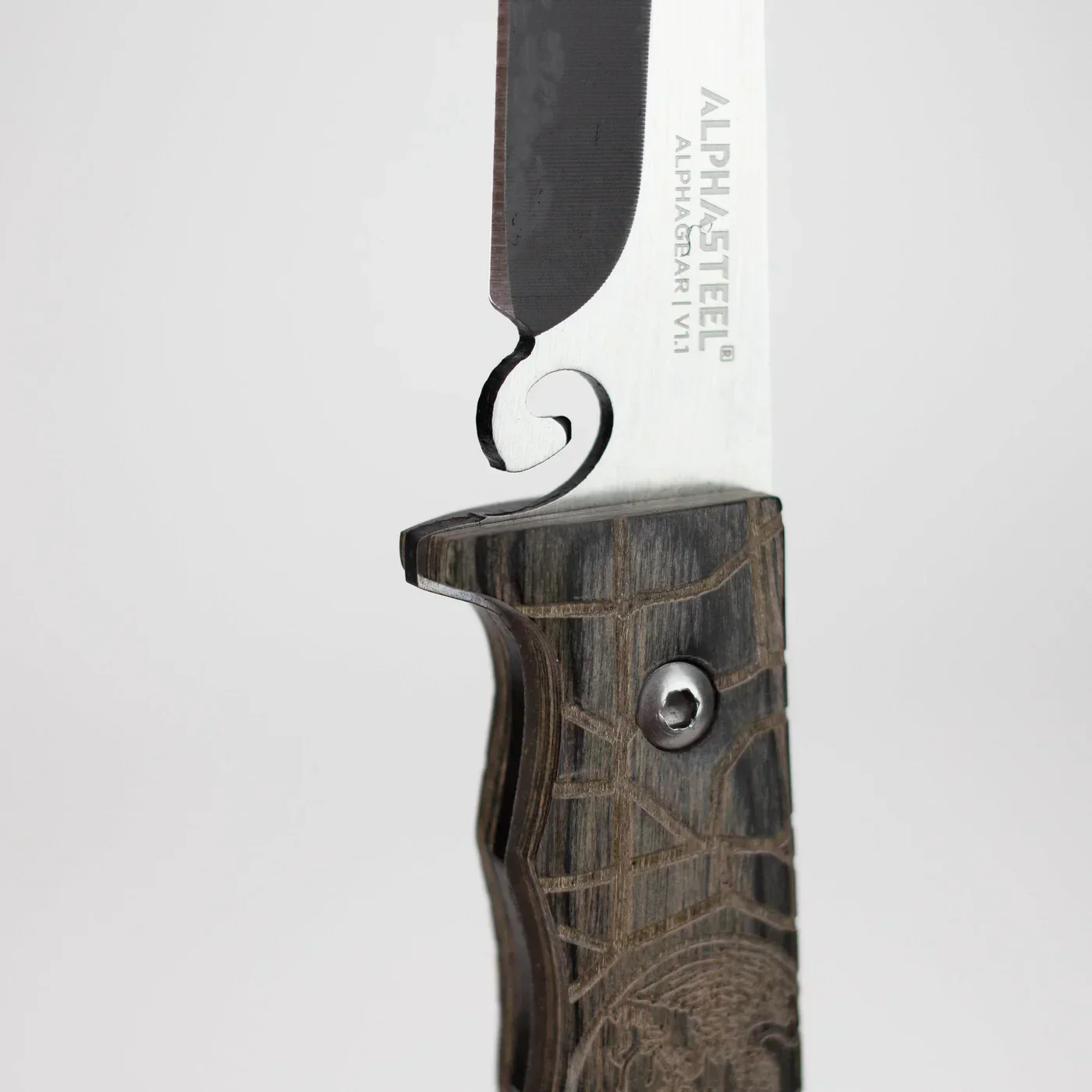 ALPHASTEEL - 8" Full Tang Fixed Blade Hunting Knife - Image 6