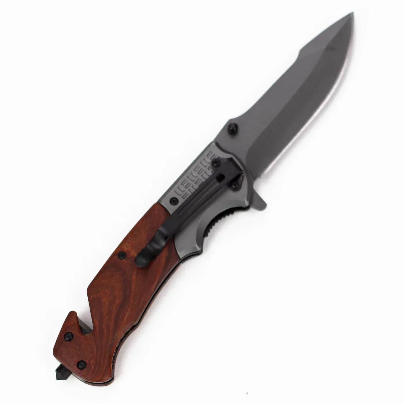 ALPHASTEEL - 9" Folding Pocket Knife - Redwood - Image 5