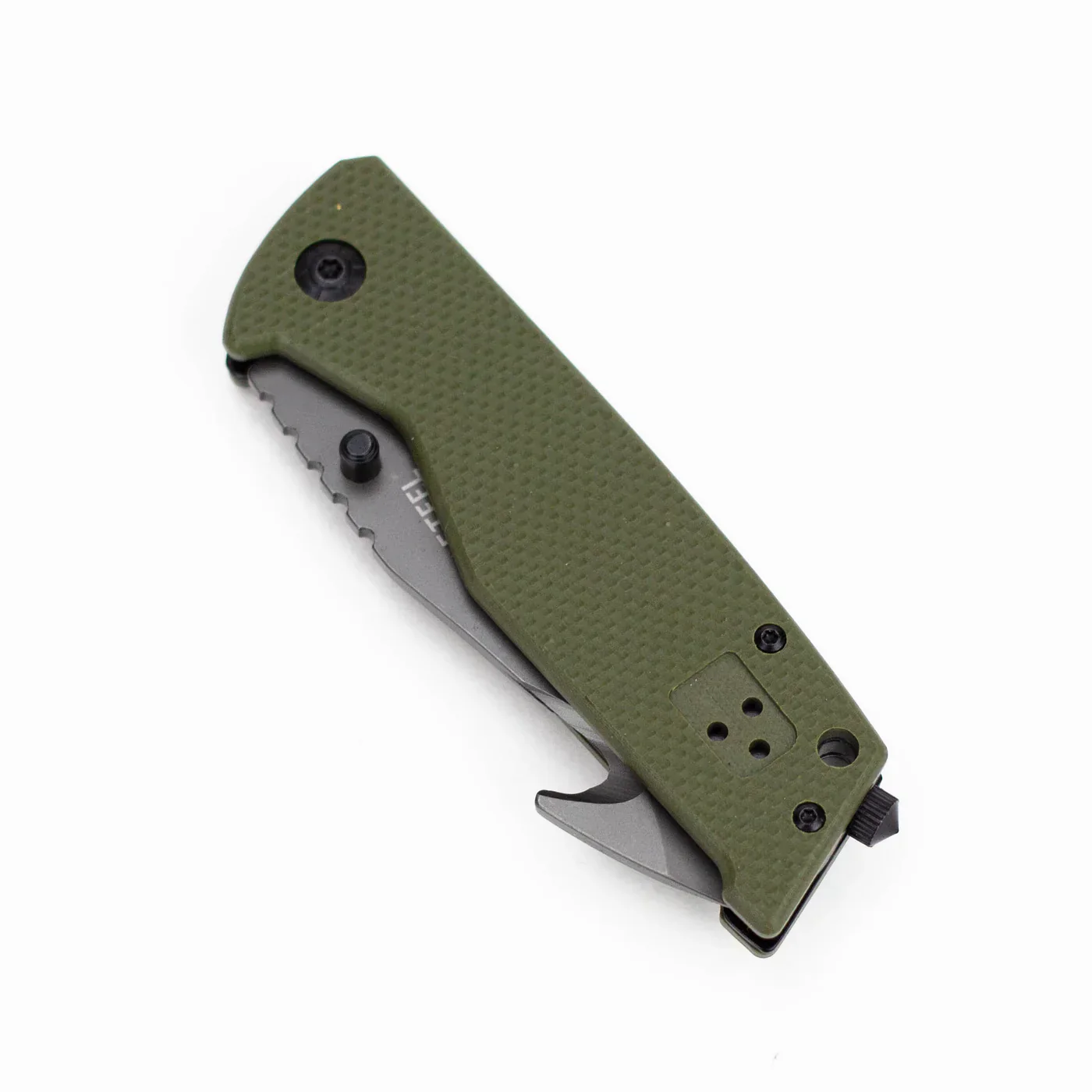ALPHASTEEL - 8" Hunting Knife - Green Fold - Image 2