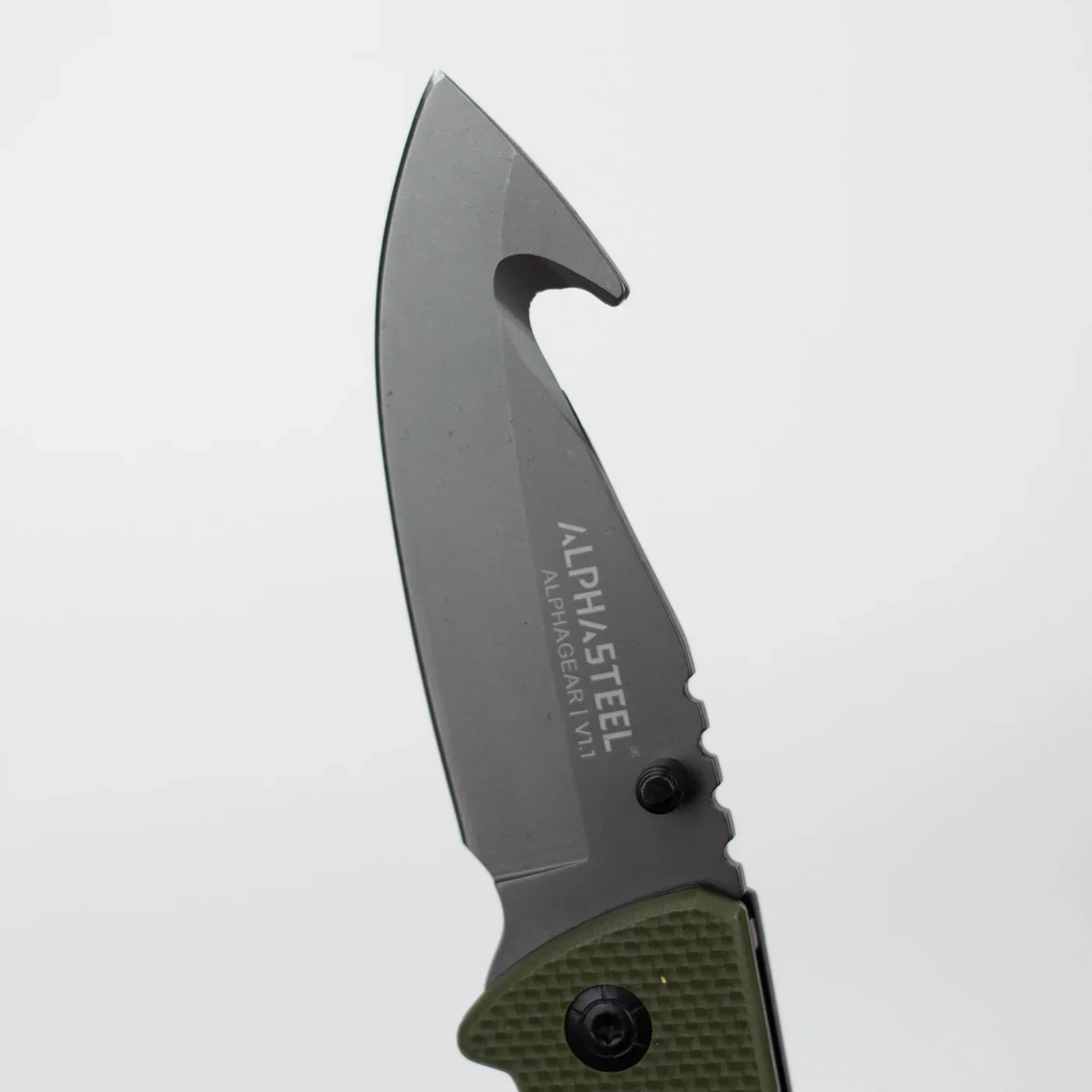 ALPHASTEEL - 8" Hunting Knife - Green Fold - Image 4