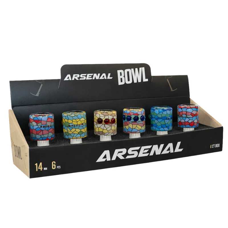 Arsenal - 14mm Mosaic Pattern Glass Bowl - Image 2