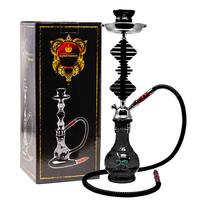 Black Glass Base 22" Hookah - Image 2
