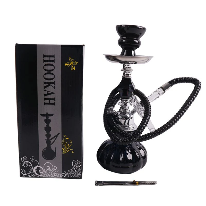 Black Pumpkin 11" Glass Hookah - Image 2