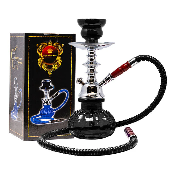 Black Pumpkin 11" Glass Hookah - Image 3