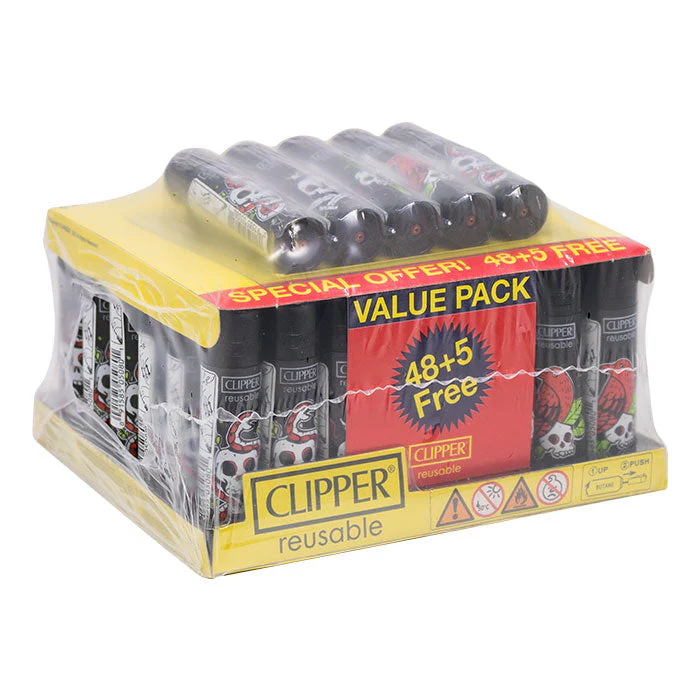Clipper Lighter - Tattoo Skulls - Image 3