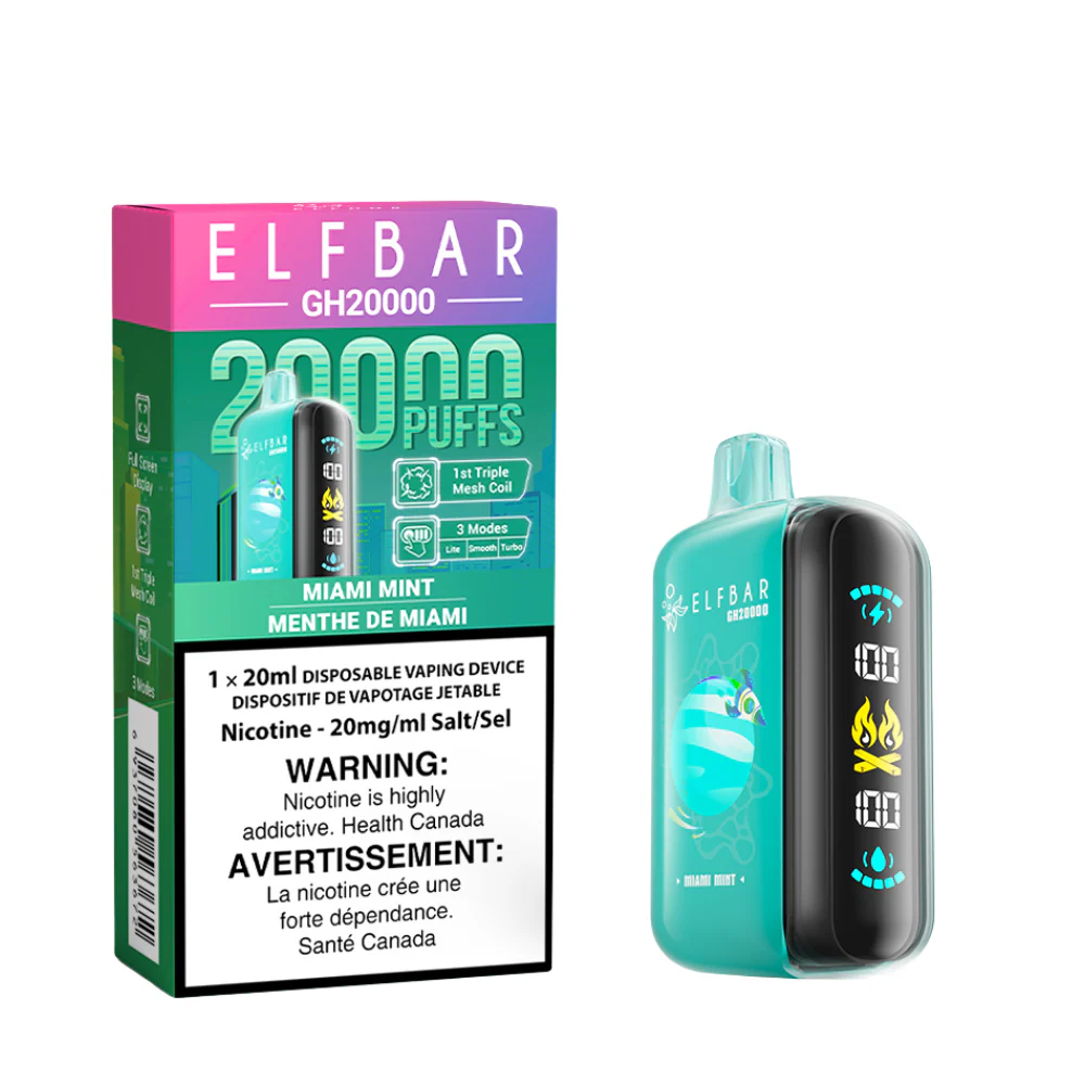 ELF Bar Rechargeable Disposable Vape GH20000 Puff Elfbar 20ml - Image 6