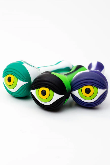 EYE Silicone Hand Pipe with Glass Bowl