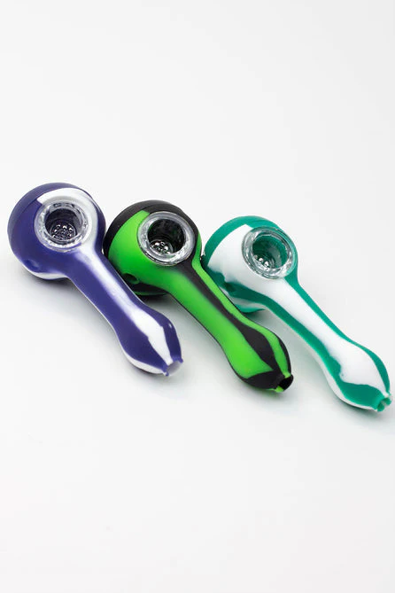 EYE Silicone Hand Pipe with Glass Bowl - Image 2