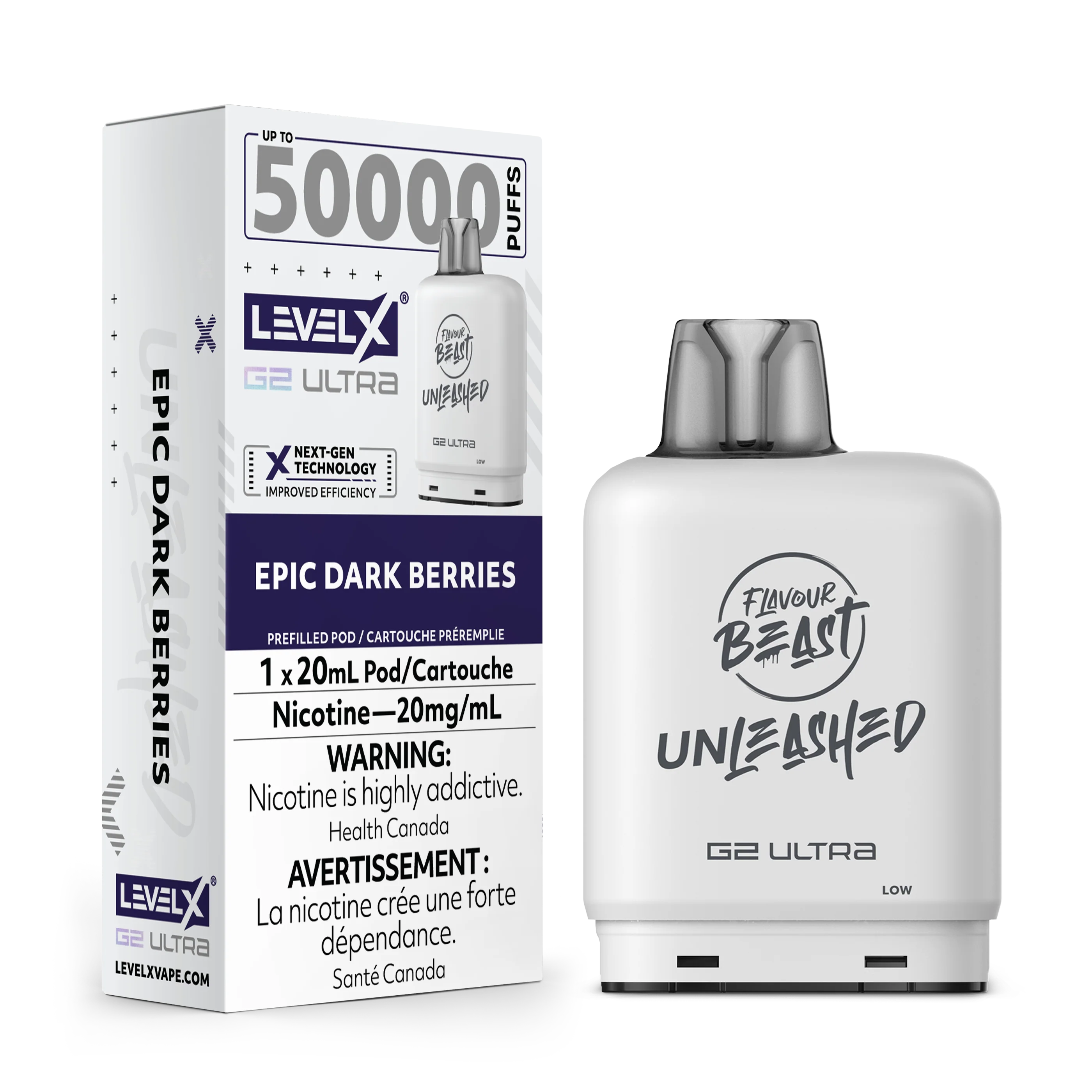 Flavour Beast Unleashed Level X G2 Ultra Replacement Pod 20mL - Image 4