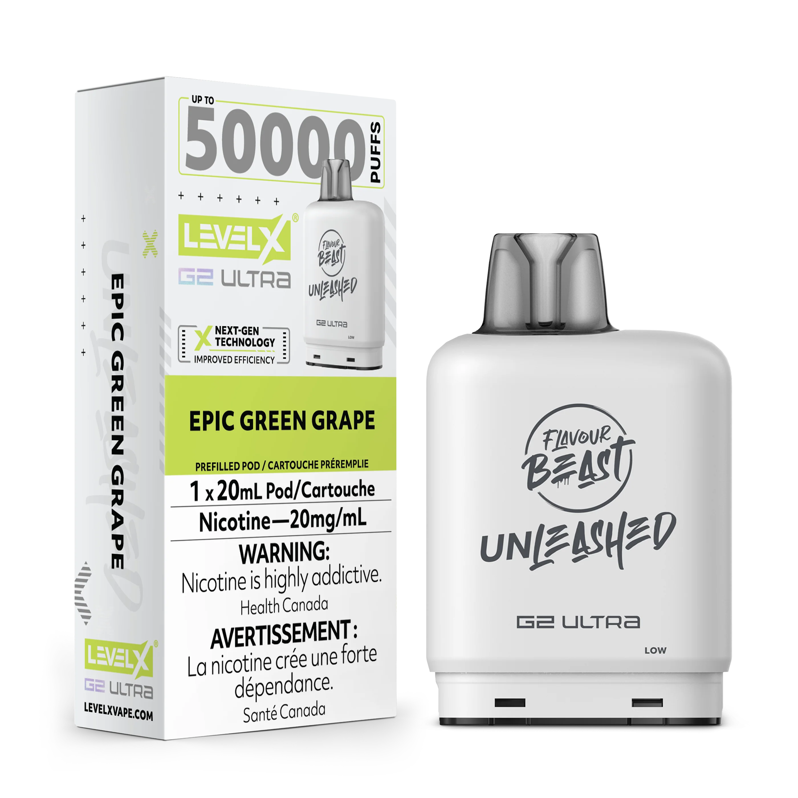 Flavour Beast Unleashed Level X G2 Ultra Replacement Pod 20mL - Image 5