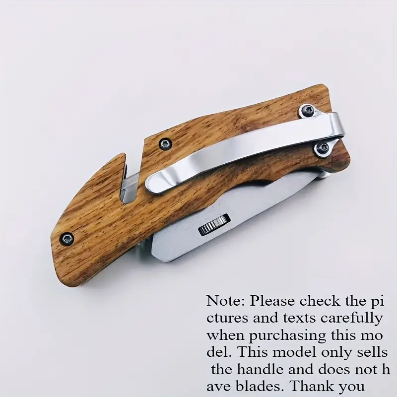 Rosewood Stainless Steel Folding Handle - Blade Not Included - Image 4