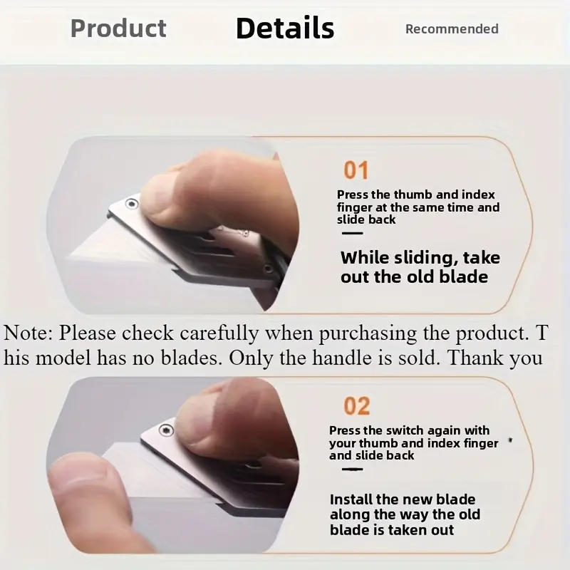 Rosewood Stainless Steel Folding Handle - Blade Not Included - Image 5