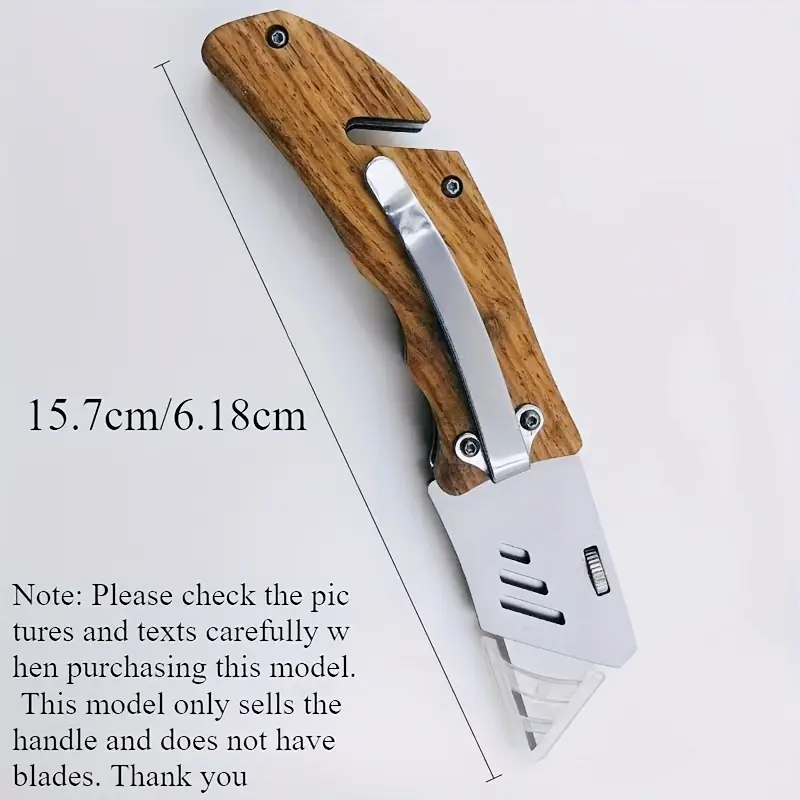 Rosewood Stainless Steel Folding Handle - Blade Not Included - Image 6