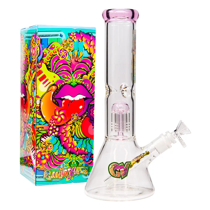 GanjaVibes 12" Tree Percolator Glass Bong - Image 2