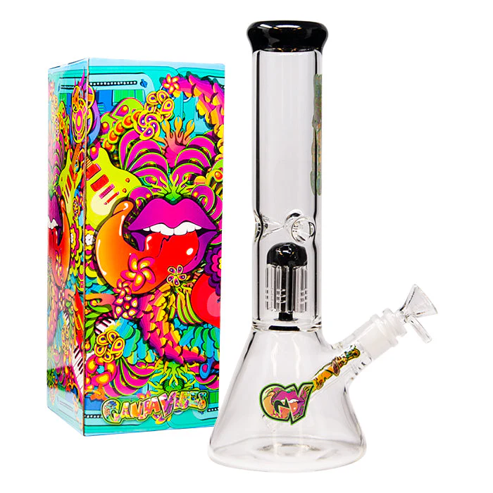 GanjaVibes 12" Tree Percolator Glass Bong - Image 3