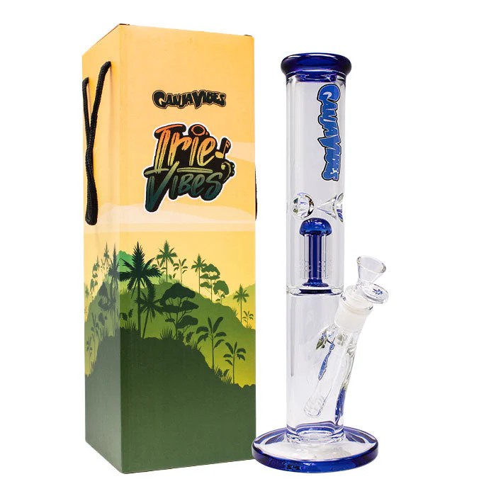 GanjaVibes 14" Single Tree Percolator Glass Bong - Image 2