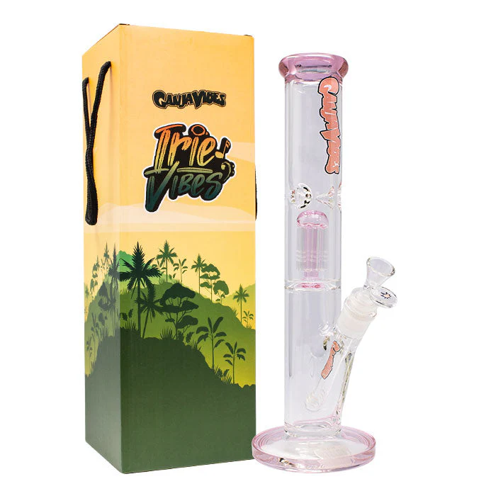 GanjaVibes 14" Single Tree Percolator Glass Bong - Image 5