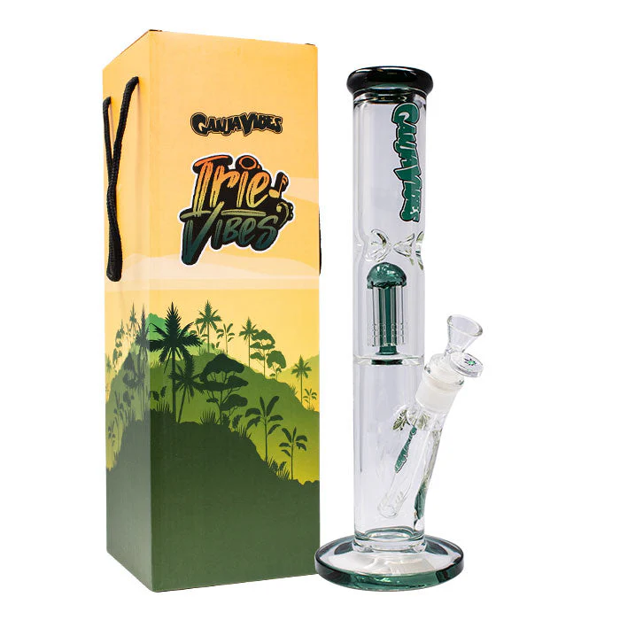 GanjaVibes 14" Single Tree Percolator Glass Bong - Image 6