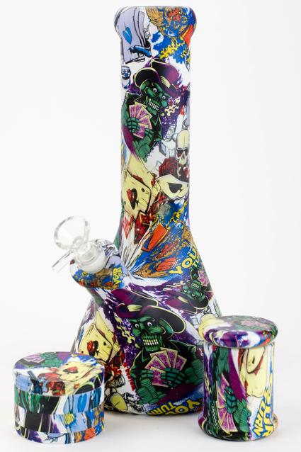 Genie 12" S2-Graphic 9mm glass beaker bong gift set - Image 3