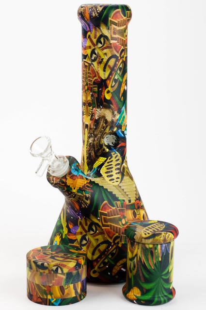 Genie 12" S2-Graphic 9mm glass beaker bong gift set - Image 4
