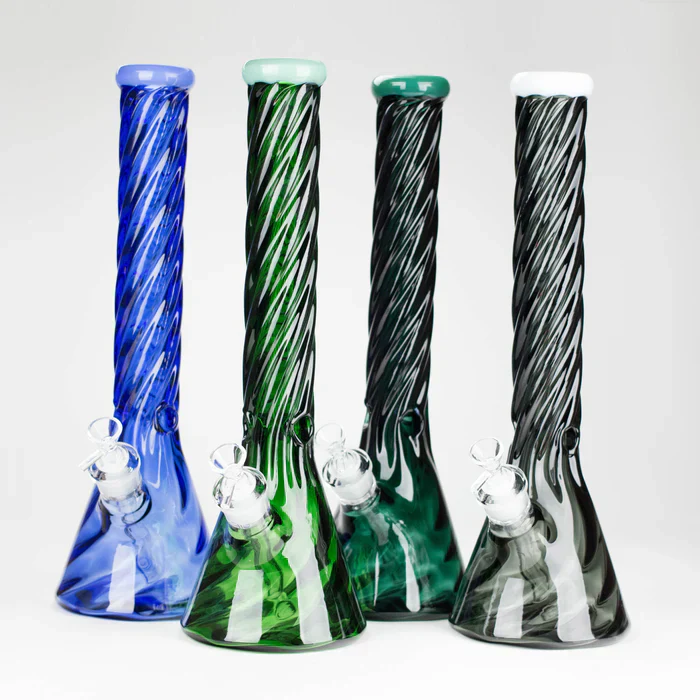 Genie - 16" 9mm Twist Glass Beaker Bong - Image 5