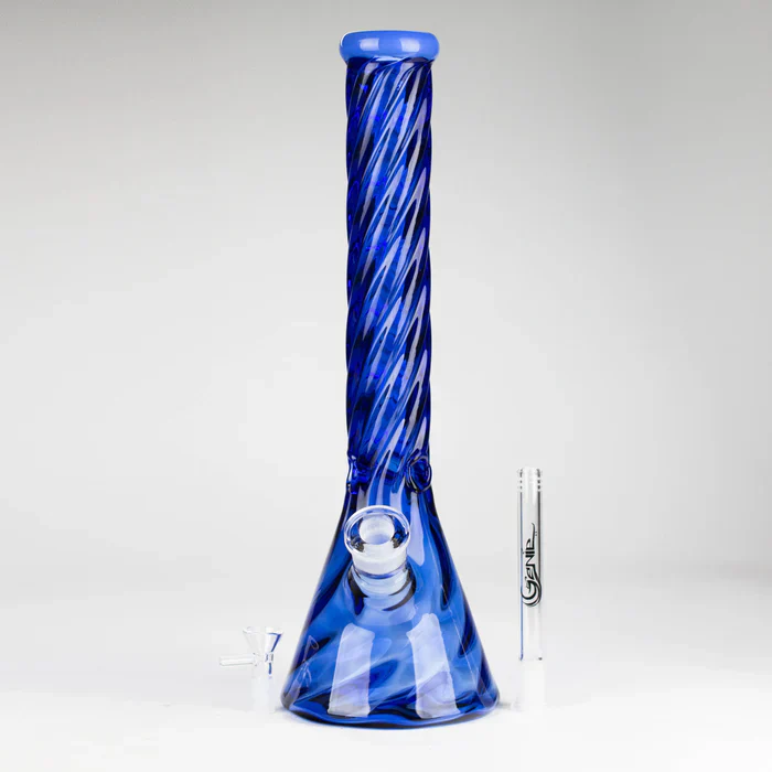 Genie - 16" 9mm Twist Glass Beaker Bong - Image 6