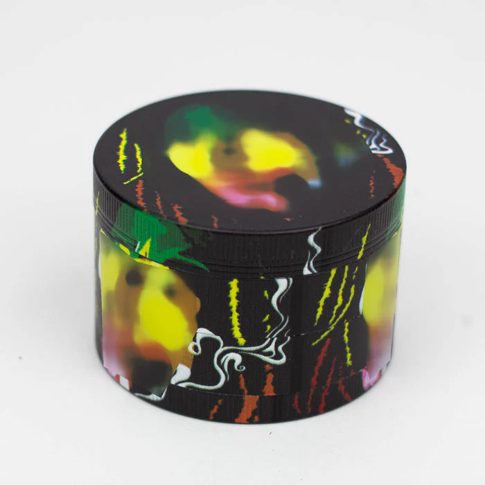 GENIE 4 Parts 63mm Rasta Man Metal Grinder - Image 3