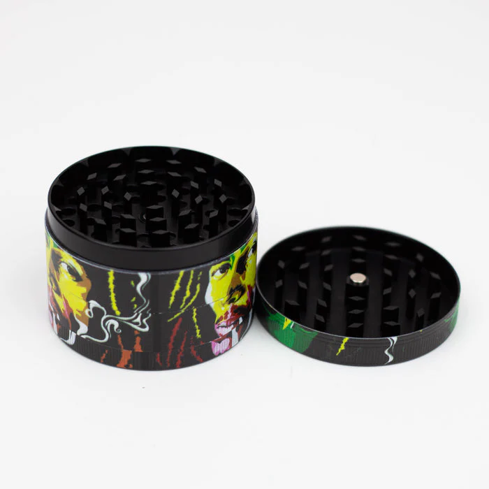 GENIE 4 Parts 63mm Rasta Man Metal Grinder - Image 4