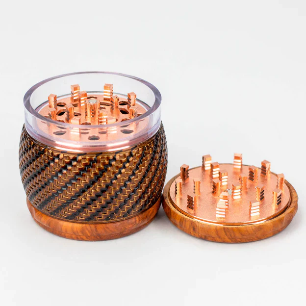 Genie 4 parts faux wood Herb grinder - Image 4