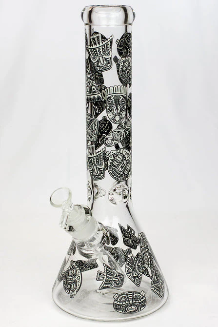 Glow In The Dark 14" 7mm Glass Bong - Image 2