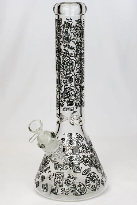 Glow In The Dark 14" 7mm Glass Bong - Image 3