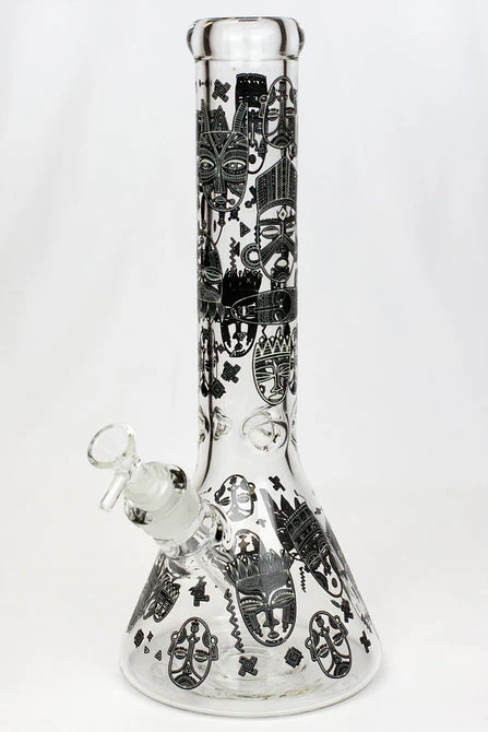 Glow In The Dark 14" 7mm Glass Bong - Image 4