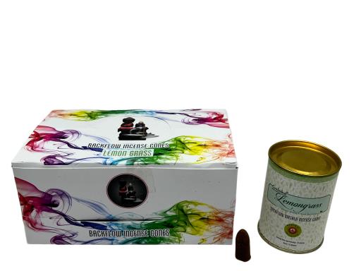 Goloka Backflow Cones - Lemon Grass Backflow Incense 24 Cones