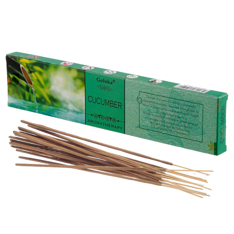 Goloka – Aromatherapy Series 9″ Incense Sticks Cucumber (15g)