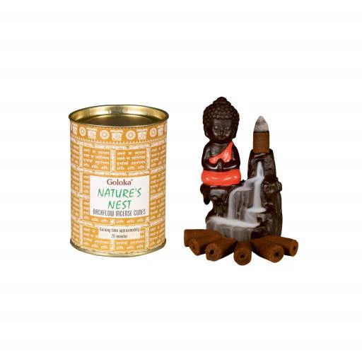 Goloka Backflow Cones - Nature's Nest Backflow Incense 24 Cones