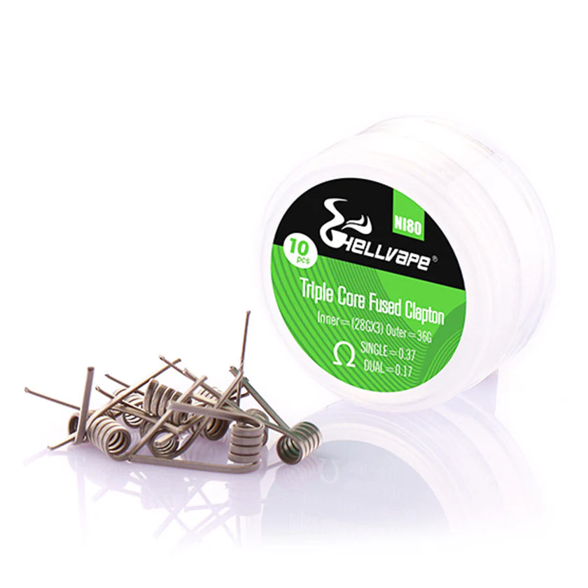 Hellvape Ni80 Fused Clapton Pre-built Coils MTL, Dual, Triple & Quad - Image 2