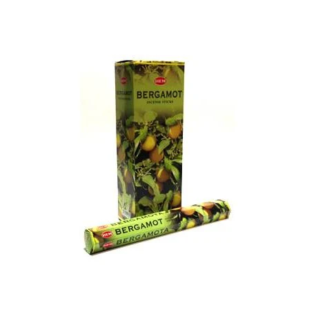 HEM Bergamot 9β³ Incense Sticks β Hex Box (20g)