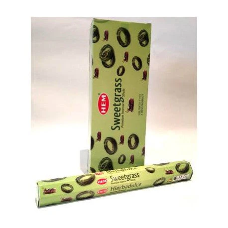HEM Sweetgrass 9″ Incense Sticks – Hex Box (20g)